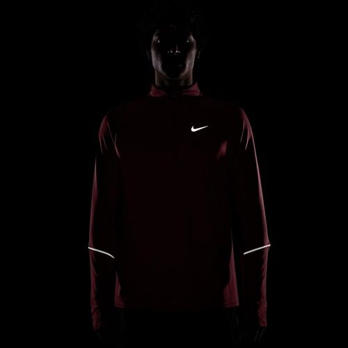 Felpa da corsa uomo Nike Miler Dri-Fit UV 1/2 Zip tough red