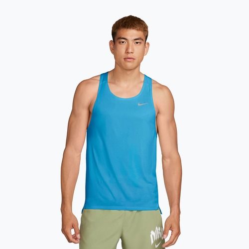 Maglia da corsa da uomo Nike Fast Dri-Fit light current blue