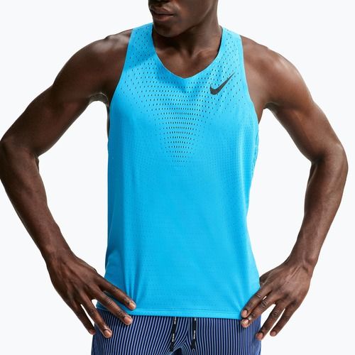 Maglia da corsa da uomo Nike AeroSwift light current blue/black