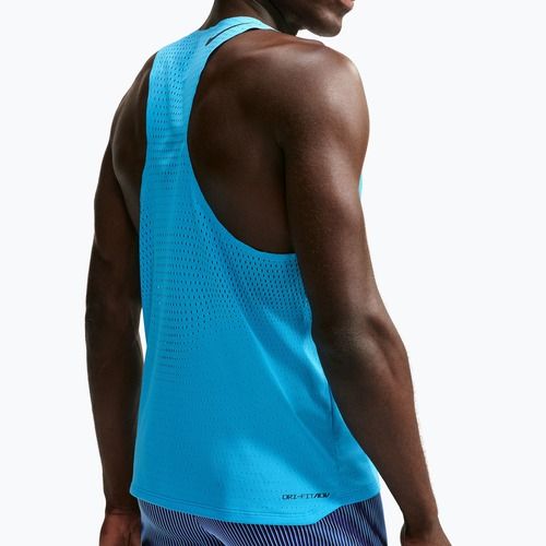Maglia da corsa da uomo Nike AeroSwift light current blue/black