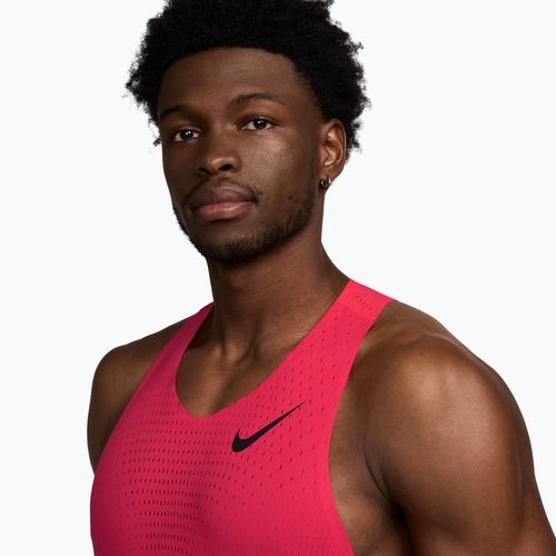 Maglia da corsa da uomo Nike AeroSwift fusion red/black