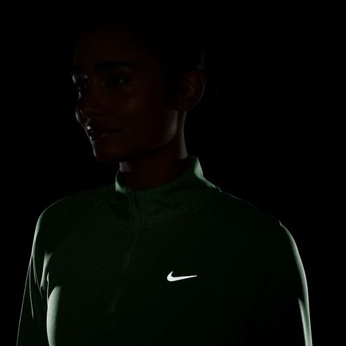 Longsleeve da running donna Nike Tempo Swoosh Run Dri-Fit 1/4-Zip illusion green/white