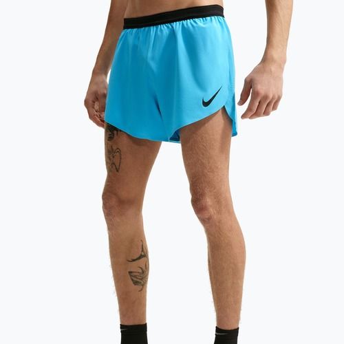 Pantaloncini da corsa da uomo Nike AeroSwift light current blue/black