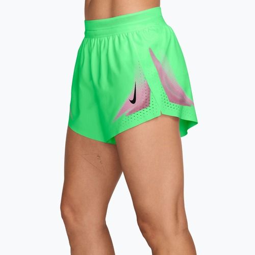 Pantaloncini da corsa da donna Nike AeroSwift illusion green/black