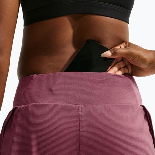 Pantaloncini da corsa da donna Nike Flow pink smoke