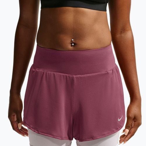 Pantaloncini da corsa da donna Nike Flow pink smoke