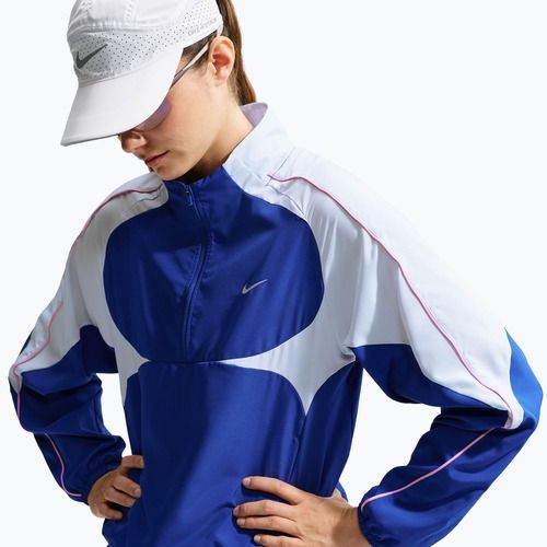 Giacca da corsa donna Nike Tempo Dri-FIT 1/2-Zip old royal/football grey/pink rise