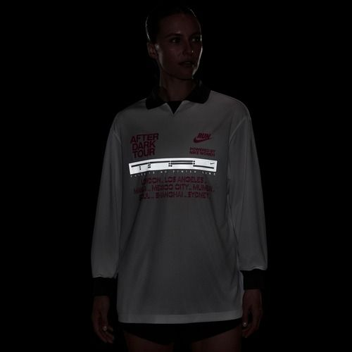 Longsleeve da running donna Nike After Dark Tour white/anthracite
