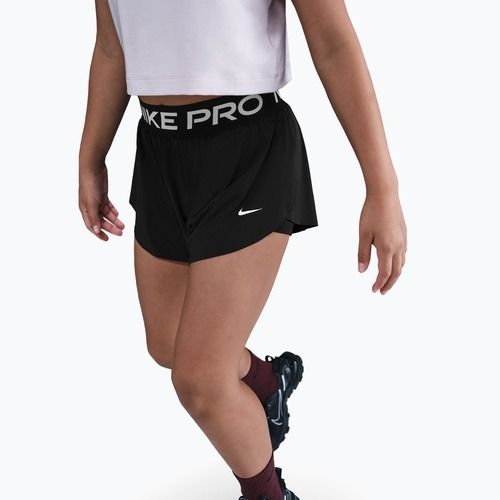 Pantaloncini bambini Nike Pro Dri-Fit 2in1 black/black/white