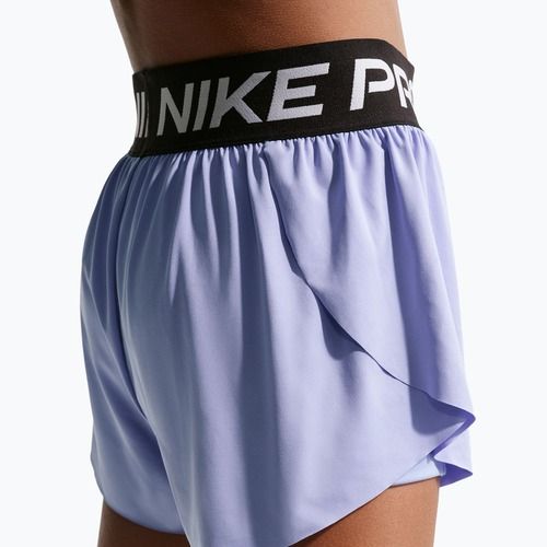 Pantaloncini bambini Nike Pro Dri-Fit 2in1 light thistle/black/white