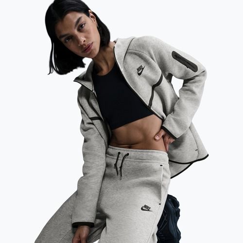 Pantaloni da donna Nike Sportswear Tech Fleece Mid-Rise dark grey heather/black