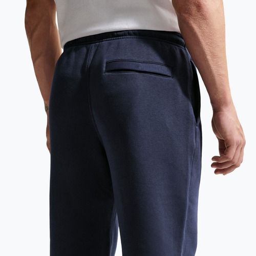 Pantaloni da uomo Nike Club Cuffed Brushed obsidian/obsidian/white