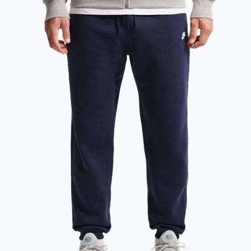 Pantaloni da uomo Nike Club Cuffed Brushed obsidian/obsidian/white