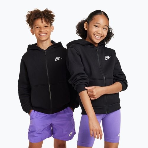 Felpa bambini Nike Sportswear Club Fleece black/white