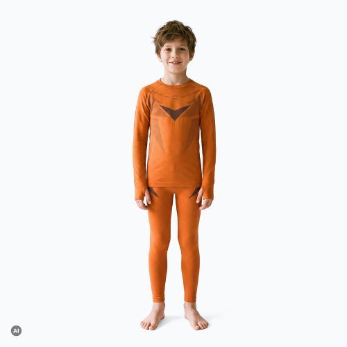 Zestaw bielizny termoaktywnej dla dzieci KADVA ALPINESTEP THERMO LIGHT PLUS JR SET pomarańczowy