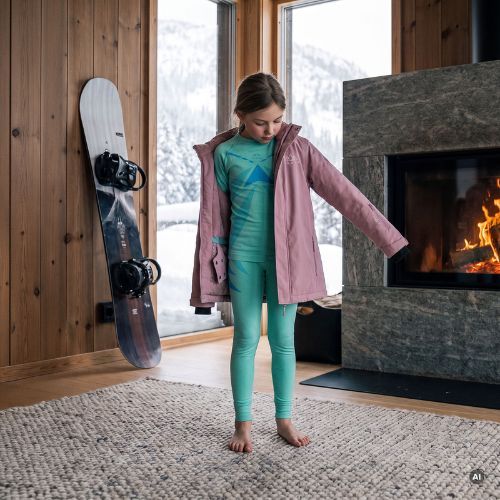 Zestaw bielizny termoaktywnej dla dzieci KADVA ALPINESTEP THERMO LIGHT PLUS JRG SET niebieski