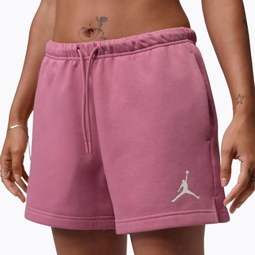 Spodenki damskie Nike Jordan Fleece desert berry/white
