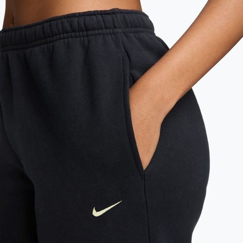 Pantaloni da donna Nike Studio Fleece total black/sail