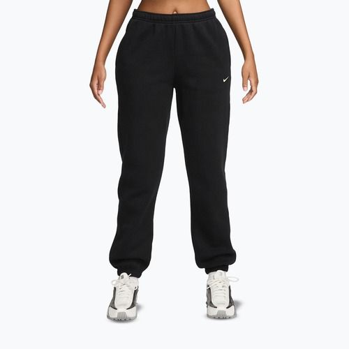 Pantaloni da donna Nike Studio Fleece total black/sail