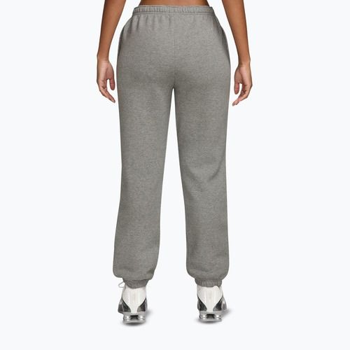 Pantaloni da donna Nike Studio Fleece dark grey heather/sail