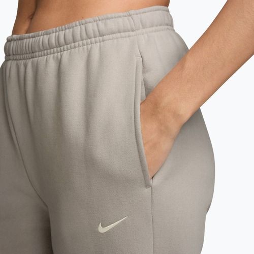 Pantaloni da donna Nike Studio Fleece cream li/sail