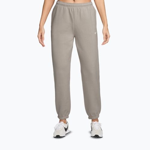 Pantaloni da donna Nike Studio Fleece cream li/sail