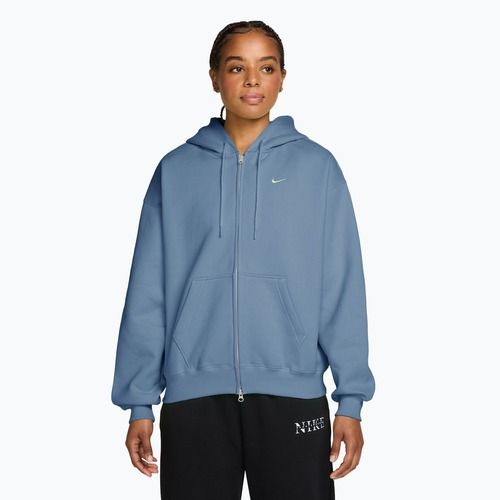 Felpa donna Nike Studio Fleece Medium Weight Oversized Full Zip work blue/sail