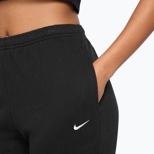 Pantaloni da donna Nike Studio Fleece total black/sail