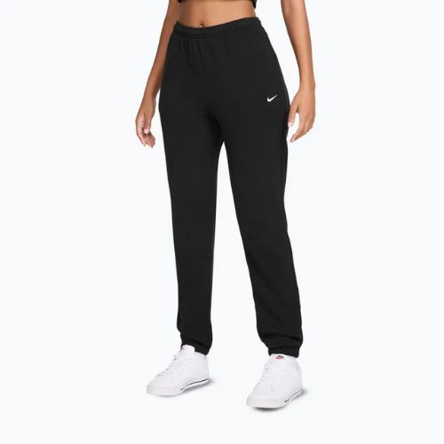Pantaloni da donna Nike Studio Fleece total black/sail