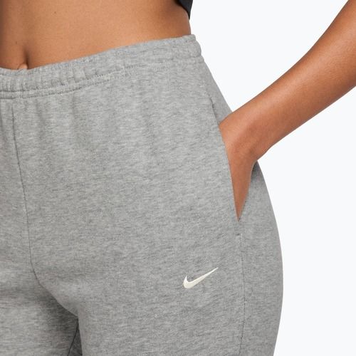Pantaloni da donna Nike Studio Fleece dark grey heather/Sail