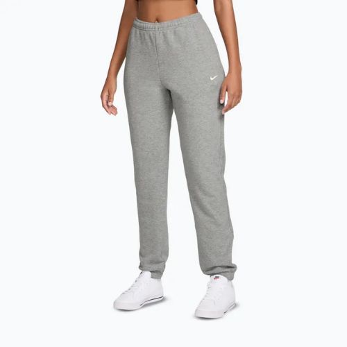 Pantaloni da donna Nike Studio Fleece dark grey heather/Sail