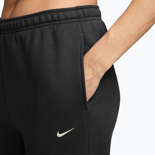 Pantaloni da donna Nike Studio Fleece total black/sail