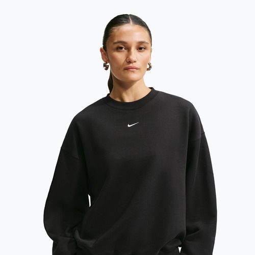 Felpa donna Nike Studio Fleece Medium Weight total black/sail