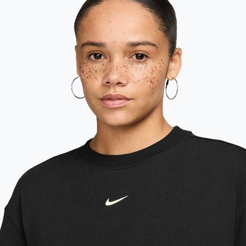 Felpa donna Nike Studio Fleece Lightweight total black/sail