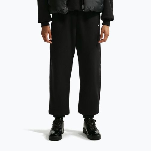 Pantaloni da donna Nike Studio Fleece Medium Weight total black/sail