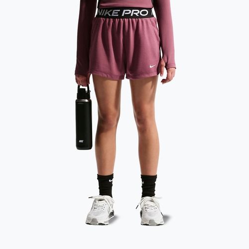 Pantaloncini bambini Nike Pro Fleece pink smoke/pink smoke/black/white