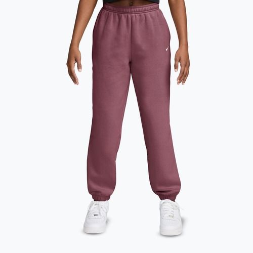 Pantaloni per bambini Nike Sportswear Studio Fleece pink smoke/white