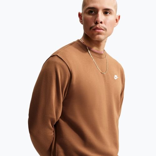 Felpa da uomo Nike Club ale brown/white