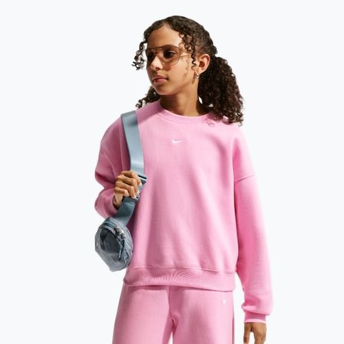 Felpa bambini Nike Sportswear Studio pink rise/white