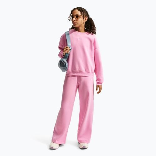 Felpa bambini Nike Sportswear Studio pink rise/white