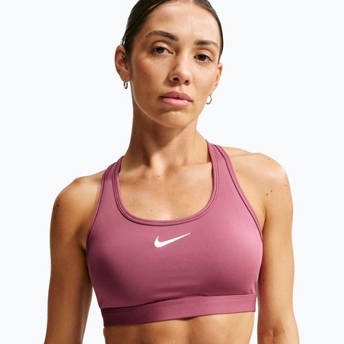 Reggiseno sportivo Nike Swoosh pink smoke/white