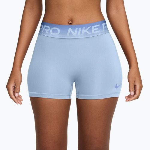 Pantaloncini da allenamento da donna Nike Pro hydrogen blue/aluminum