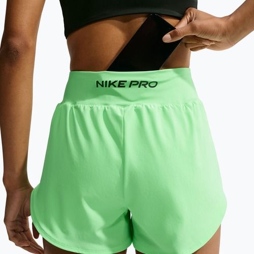 Pantaloncini da allenamento da donna Nike Pro Sculpt illusion green/black