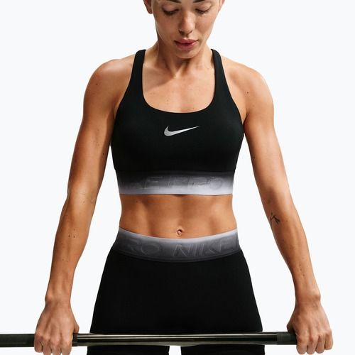 Reggiseno sportivo Nike Pro black/black/ghost/smoke grey