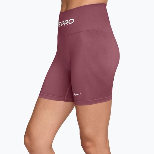 Pantaloncini da allenamento da donna Nike Pro Seamless pink smoke/white