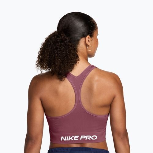 Top da allenamento Nike Pro Seamless pink smoke/white