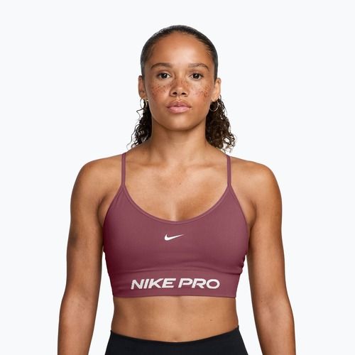 Reggiseno sportivo Nike Pro Seamless pink smoke/white