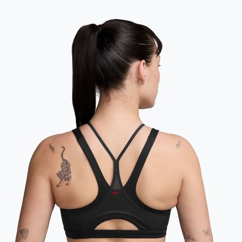 Reggiseno sportivo Nike One black/smoke grey/university red