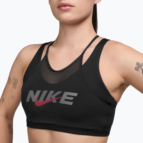 Reggiseno sportivo Nike One black/smoke grey/university red