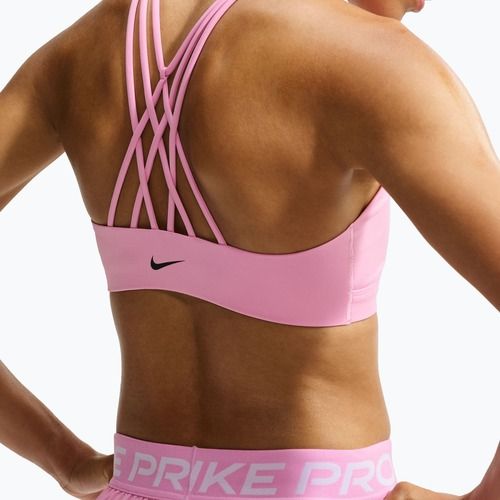 Reggiseno sportivo Nike Indy Strappy pink rise/black
